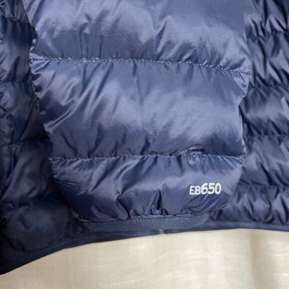 Eddie Bauer EB650 Down Puffer Jacket Navy Blue Full Zip Packable Mens Size Large - Picture 7 of 12